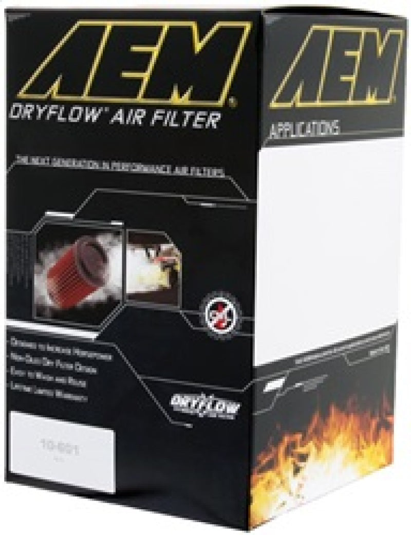 Filtre à air AEM DryFlow - Rond 2,75 pouces ID x 6,25 pouces OD x 8,25 pouces H pour Ford/Volvo 2007-2014