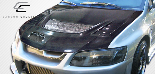 2003-2006 Mitsubishi Lancer Evolution 8 9 Carbon Creations C-1 Hood - 1 Piece
