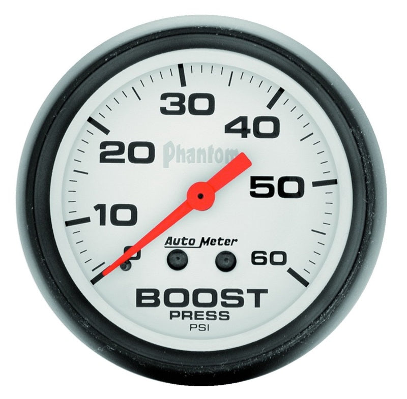 Autometer Phantom Jauge de suralimentation mécanique 52 mm 0-60 PSI