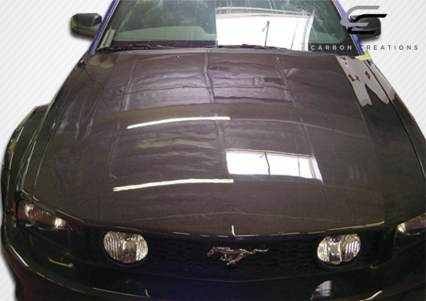 2005-2009 Ford Mustang Carbon Creations OEM Look Hood - 1 Piece