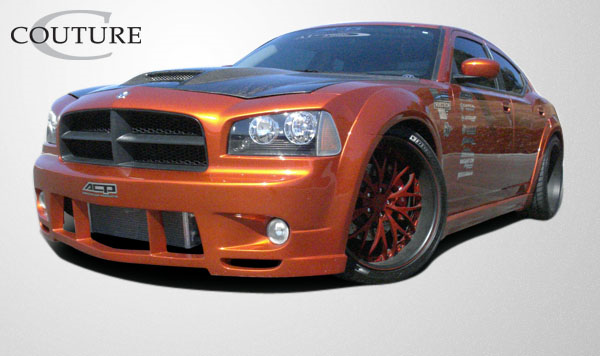 2006-2010 Dodge Charger Couture Polyurethane Luxe Wide Body Front Fender Flares - 2 Piece