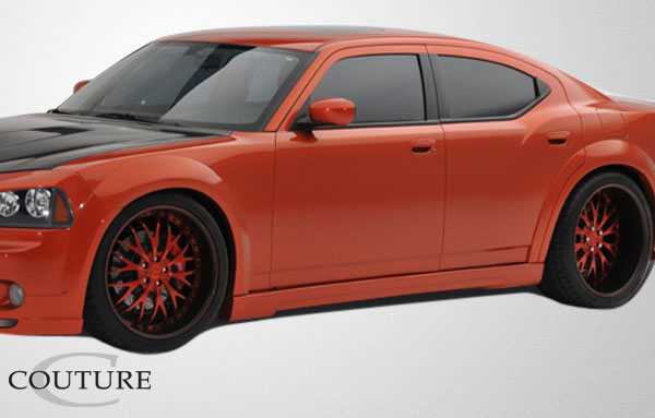 2006-2010 Dodge Charger Couture Polyurethane Luxe Wide Body Front Fender Flares - 2 Piece