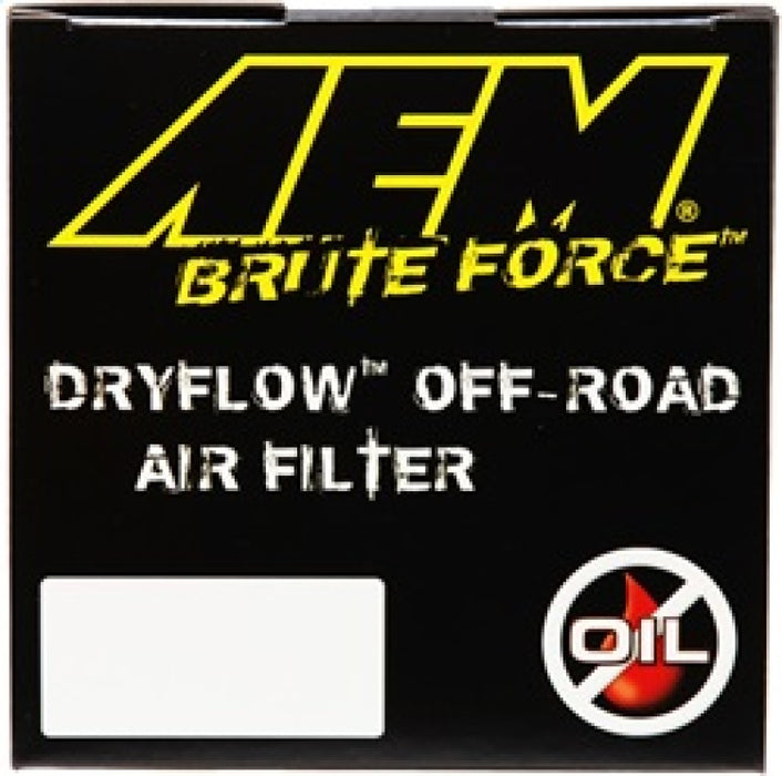 Filtre à air conique AEM Dryflow 2,75 pouces ID de bride / 6 pouces OD de base / 5,125 pouces OD supérieur / 9,125 pouces de hauteur