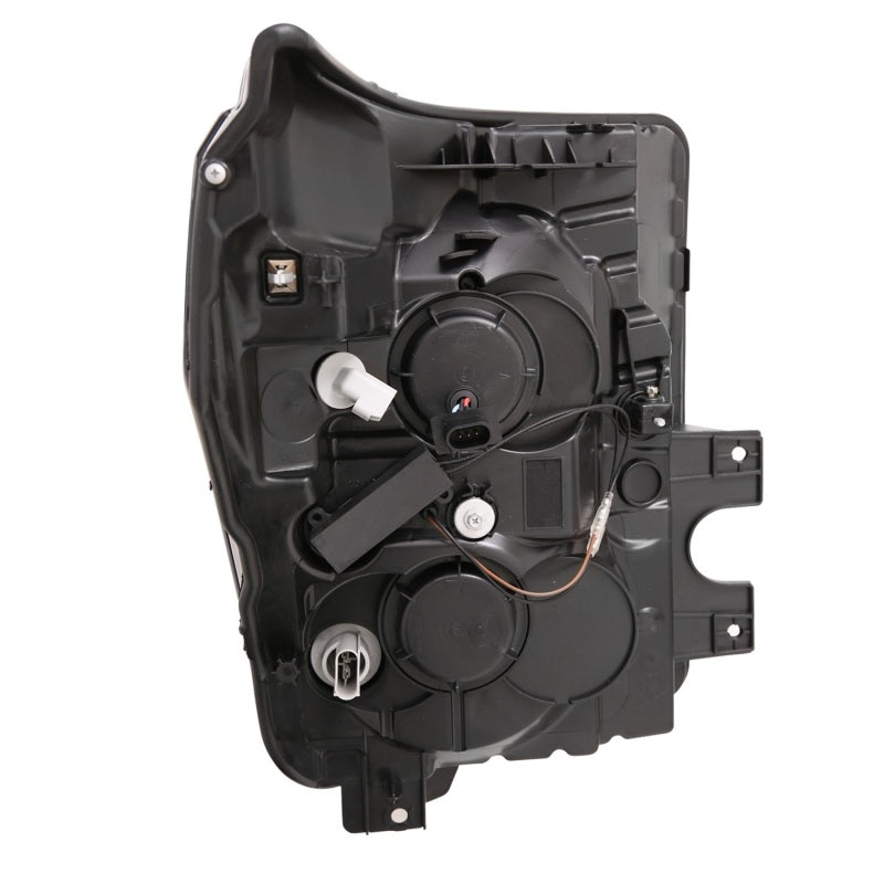 ANZO 2011-2016 Ford F250 Phares de projecteur avec style planche Switchback Noir avec ambre