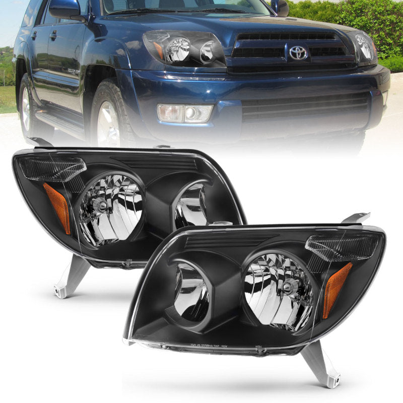 Phares en cristal ANZO 2003-2005 Toyota 4Runner Noir