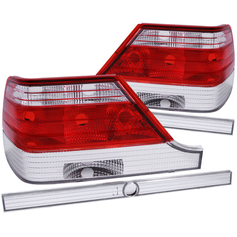 ANZO 1995-1999 Mercedes Benz Classe S W140 Feux arrière Rouge/Transparent