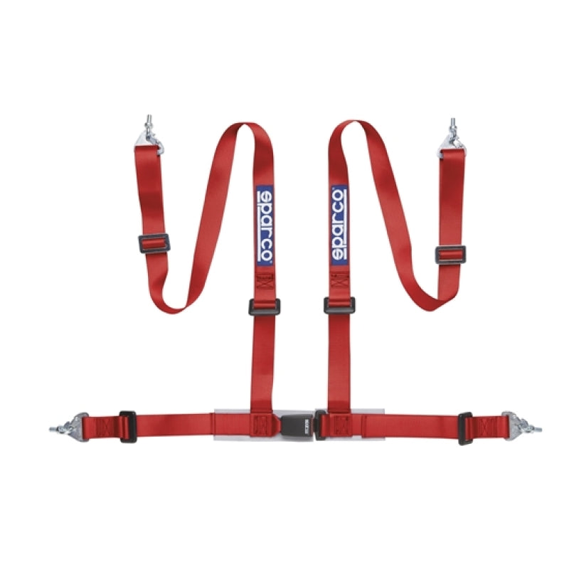 Ceinture Sparco 2 pouces rouge 4 points à fixation rapide