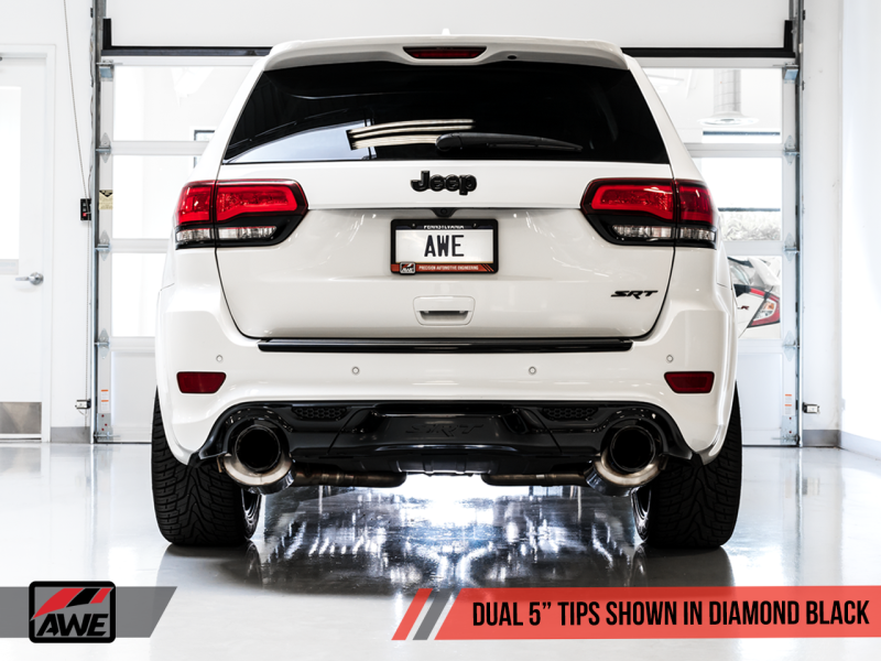 Échappement AWE Tuning 2020 Jeep Grand Cherokee SRT Track Edition - Embouts noirs diamant