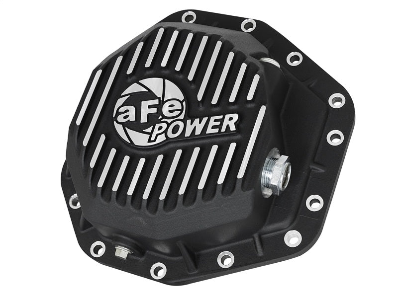 aFe Power Pro Ser Couvercle de Différentiel Arrière Noir avec Mach Fins 2017 Ford Diesel Trucks V8-6.7L(td) Dana M275-14