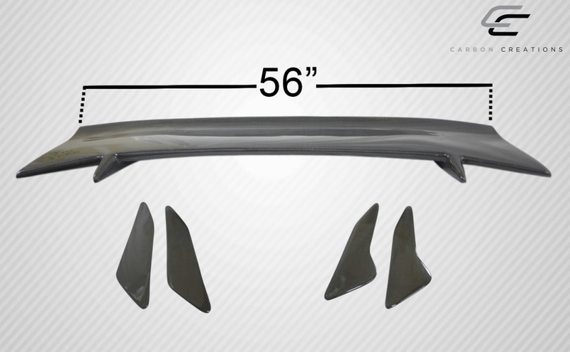 Aileron de couvercle de coffre Universal Carbon Creations Sniper Wing - 3 pièces