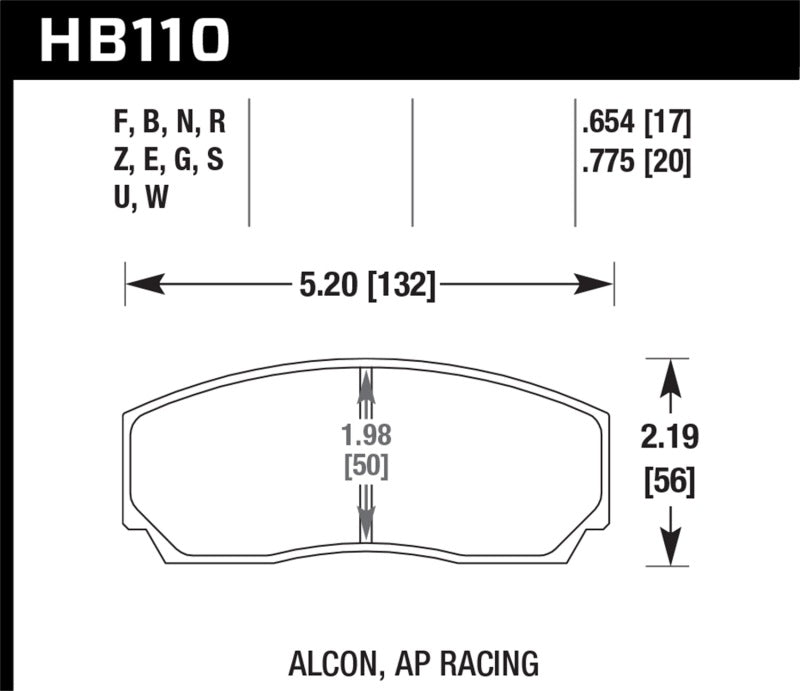 Plaquettes de frein en céramique de performance Hawk AP CP5200 pour utilisation routière