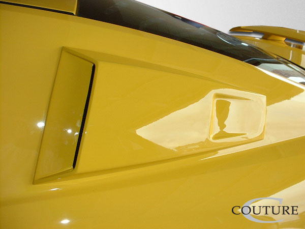2005-2009 Ford Mustang Couture Polyurethane CVX Window Scoop Louvers - 2 Piece