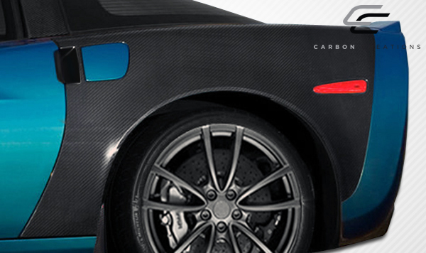 2005-2013 Chevrolet Corvette C6 Carbon Creations ZR Edition Garde-boue arrière - 2 pièces