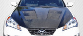 2010-2012 Hyundai Genesis Coupe 2DR Carbon Creations Circuit Hood - 1 Piece