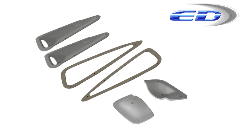 2008-2014 BMW X6 E71 AF-1 Hood Vents ( GFK ) - 6 Piece (S)