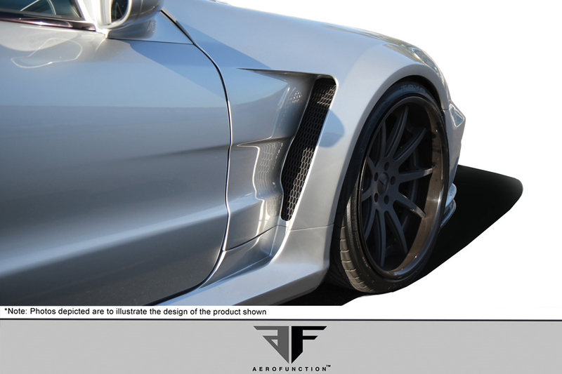 2003-2008 Mercedes SL Classe R230 AF-Signature 1 Series Wide Body Conversion Garde-boue avant (GFK) - 2 pièces