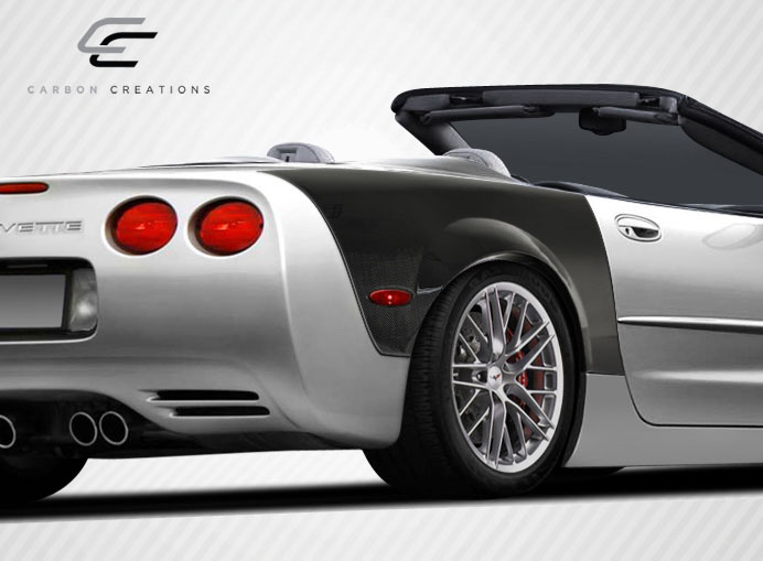 1997-2004 Chevrolet Corvette C5 Cabriolet Z06 Carbon Creations ZR Edition Garde-boue arrière - 2 pièces