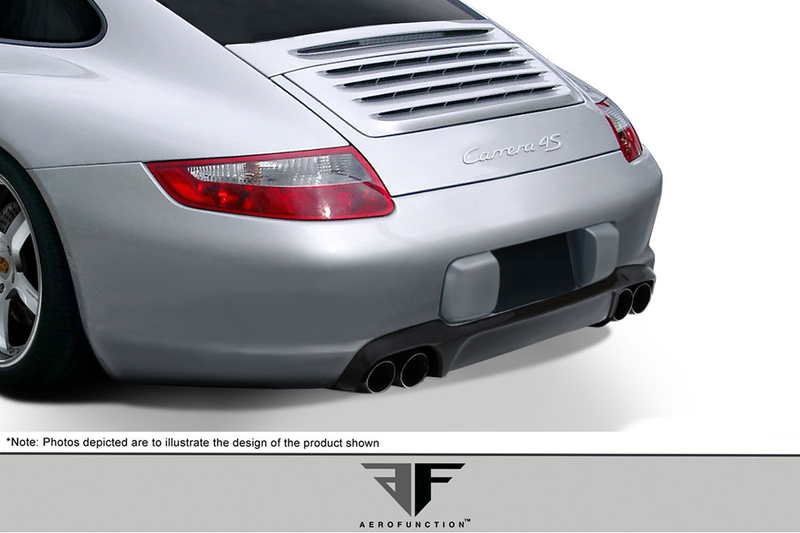 2005-2008 Porsche 911 Carrera 997 Carrera Carbon AF-1 Diffuseur arrière (CFP) - 1 pièce
