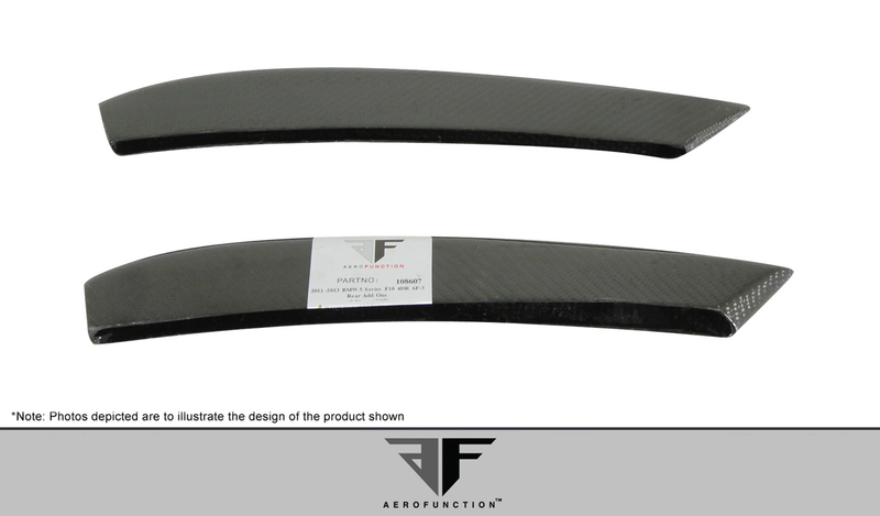 2011-2016 BMW 5 Series F10 4DR Carbon AF-3 Rear Add Ons Spat Extensions ( CFP ) - 2 Piece (S)