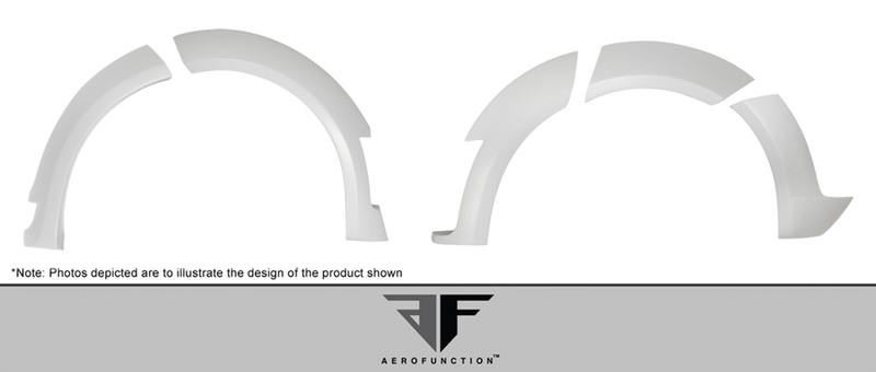 2012-2019 Land Rover Range Rover Evoque 5DR AF-1 Fender Flares (GFK) - 12 pièces