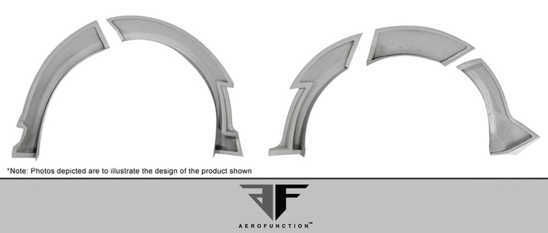 2012-2019 Land Rover Range Rover Evoque 5DR AF-1 Fender Flares (GFK) - 12 pièces