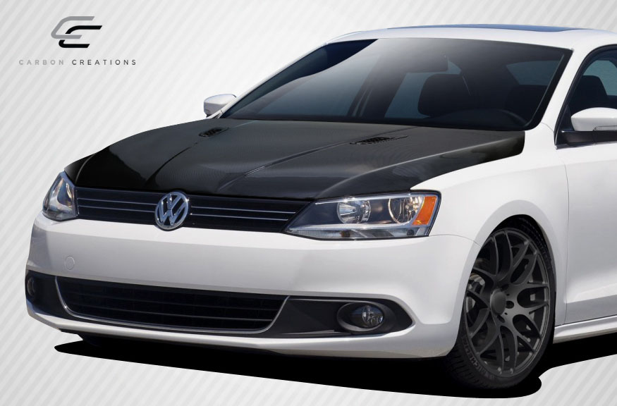 2011-2014 Volkswagen Jetta Carbon Creations RV-S Hood - 1 Piece