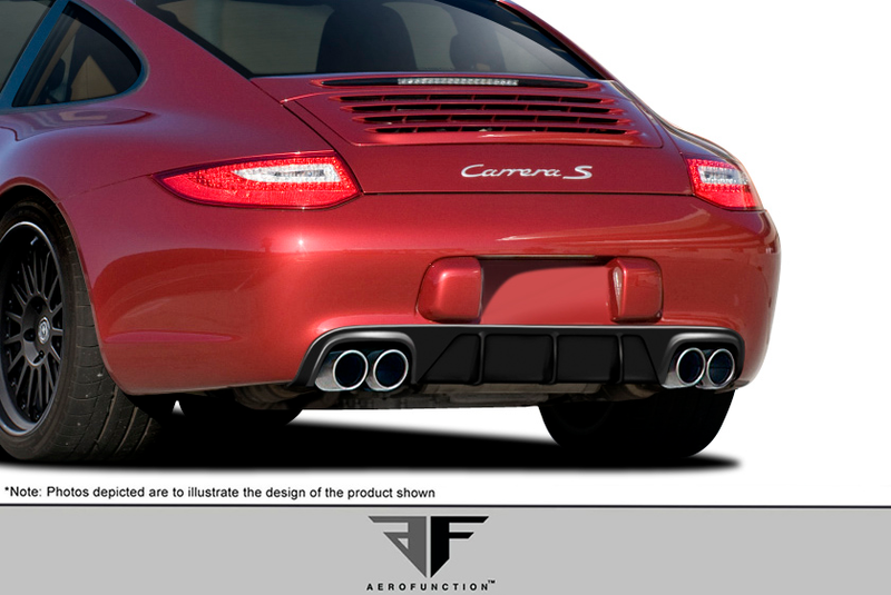 2009-2011 Porsche 911 Carrera 997 C2 C2S C4 C4S Targa 4 Targa 4S Cabriolet AF-2 Rear Diffuser ( GFK ) - 1 Piece