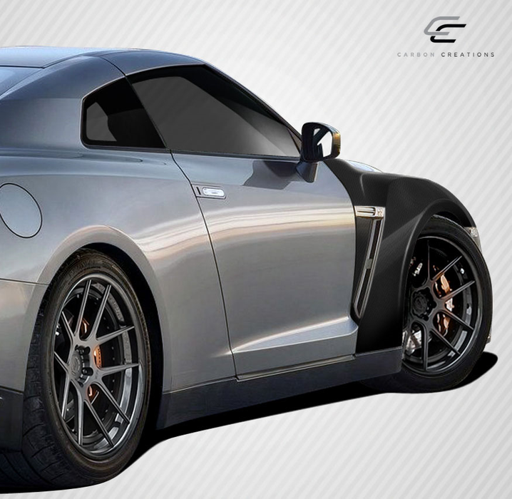 2009-2021 Nissan GT-R R35 Carbon Creations Ailes d'aspect OEM - 4 pièces