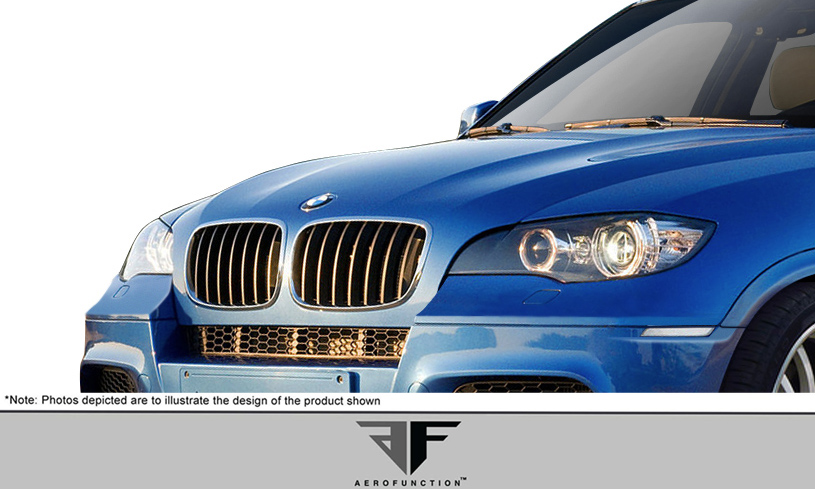 2007-2013 BMW X5 E70 Uréthane AF-1 Couvercle de pare-chocs avant Insert de calandre supérieur (PUR-RIM) - 1 pièce (S)