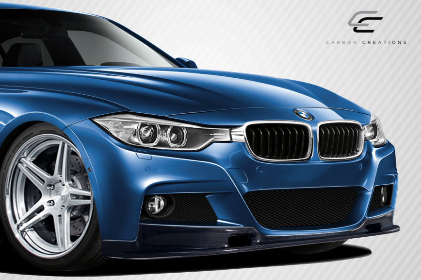 2012-2018 BMW 3 Series F30 M Sport Carbon Creations Eros Version 1 Front Lip Under Air Dam Spoiler - 1 Piece