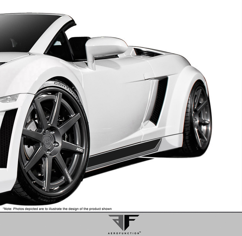 2004-2008 Lamborghini Gallardo AF-1 Wide Body Side Skirt Rocker Panels ( GFK ) - 2 Piece