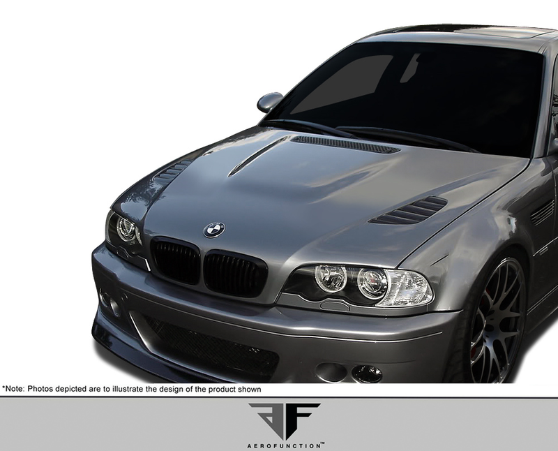 2001-2006 BMW M3 E46 AF-2 Hood ( GFK )- 1 Piece