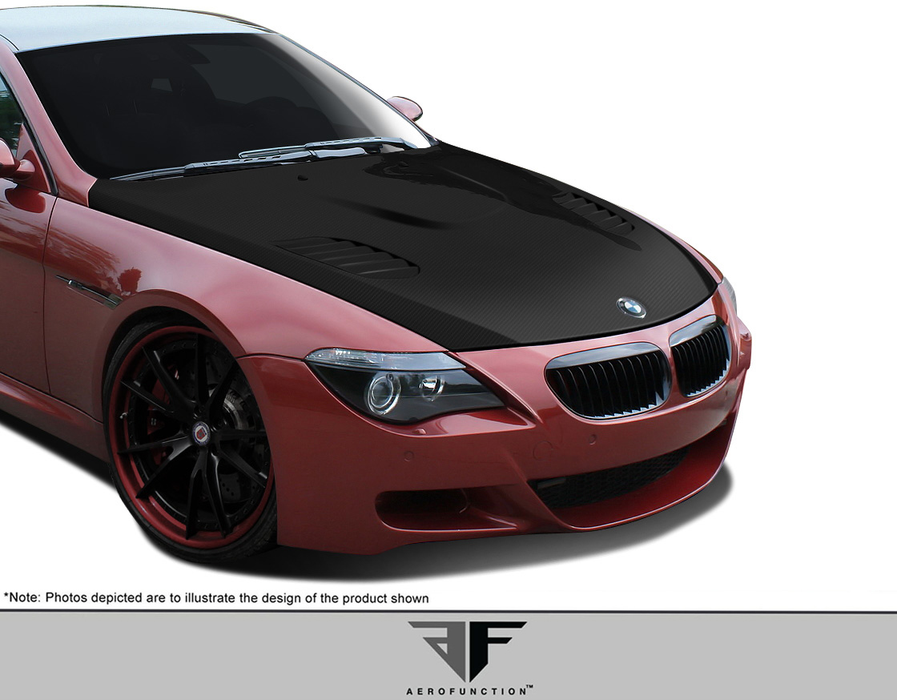 2004-2010 BMW 6 Series M6 E63 E64 Carbon AF-1 Hood ( CFP ) - 1 Piece