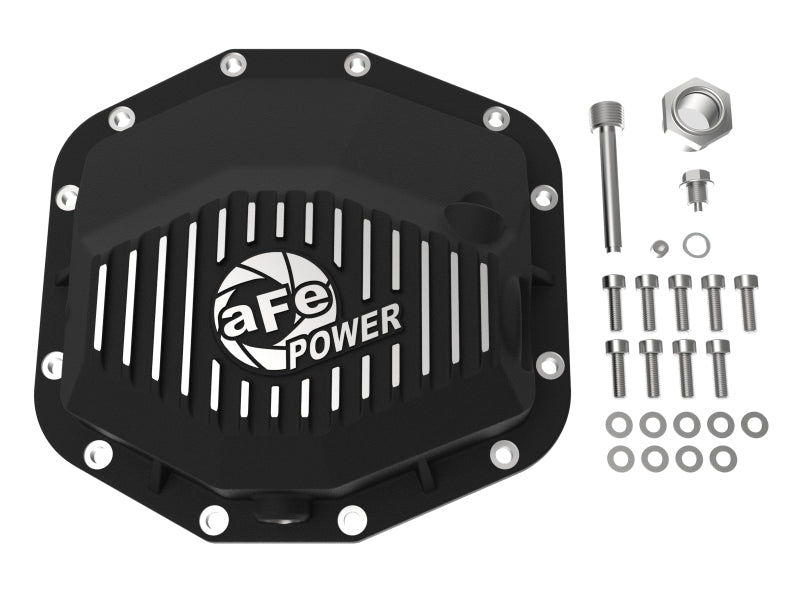 aFe POWER 21-22 Ram 1500 TRX Hemi V8 6.2L (sc) Couvercle de différentiel arrière série PRO Noir avec usiné