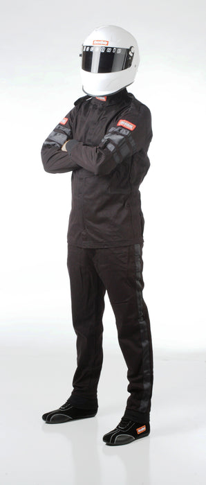 111009 RaceQuip Single Layer Racing Driver Fire Suit Jacket, SFI 3.2A/ 1 , Black 4X-Large