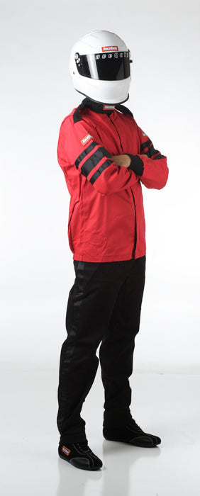 111013 RaceQuip Single Layer Racing Driver Fire Suit Jacket, SFI 3.2A/ 1 , Red Medium