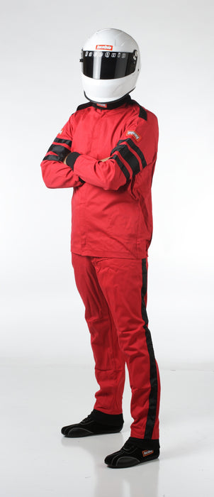 111013 RaceQuip Single Layer Racing Driver Fire Suit Jacket, SFI 3.2A/ 1 , Red Medium