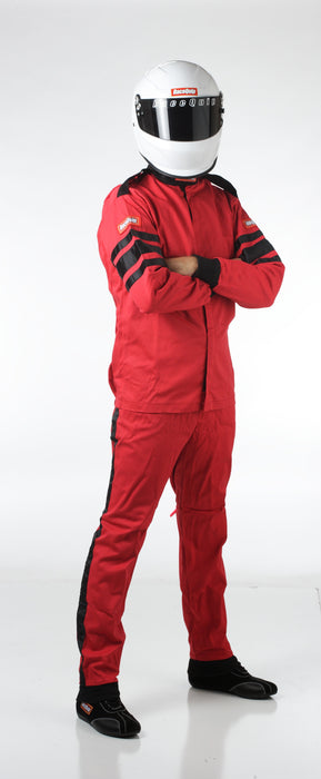 111017 RaceQuip Single Layer Racing Driver Fire Suit Jacket, SFI 3.2A/ 1 , Red 2X-Large