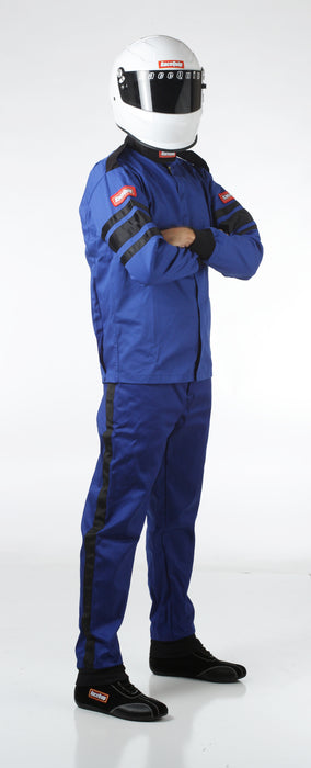 111023 RaceQuip Single Layer Racing Driver Fire Suit Jacket, SFI 3.2A/ 1 , Blue Medium