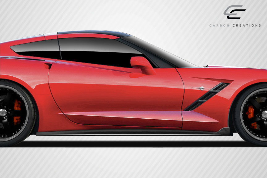2014-2019 Chevrolet Corvette C7 Carbon Creations GT Concept Side Splitters - 2 Piece