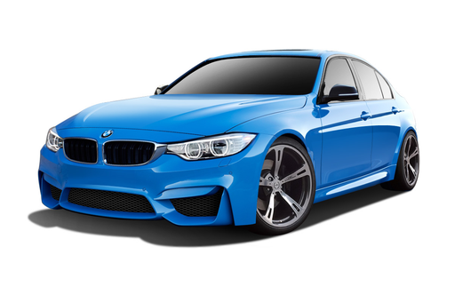 2012-2018 BMW 3 Series F30 Couture Duraflex M3 Look Body Kit - 5 Piece - Includes M3 Look Front Bumper Cover (112502), M3 Look Side Skirts (112505), M3 Look Rear Bumper Cover (112506), M3 Look Rear Diffuser( 112507)