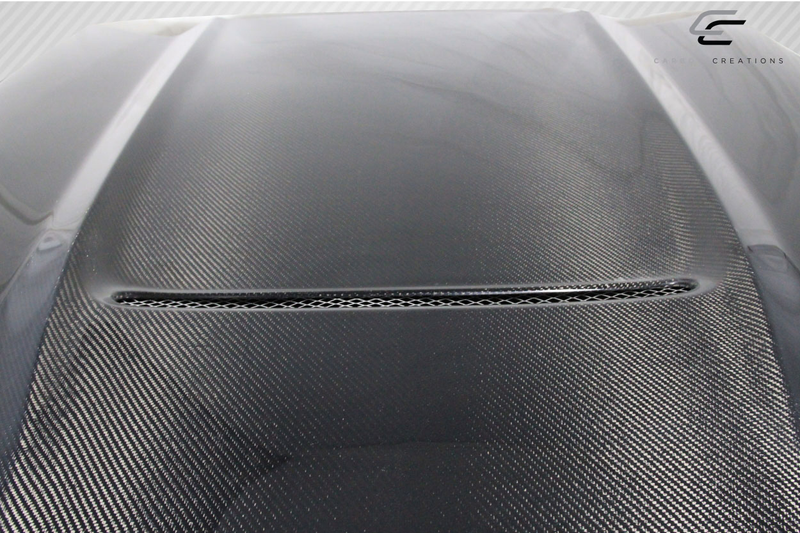 2015-2017 Ford Mustang Carbon Creations GT350 Look Hood - 1 Piece