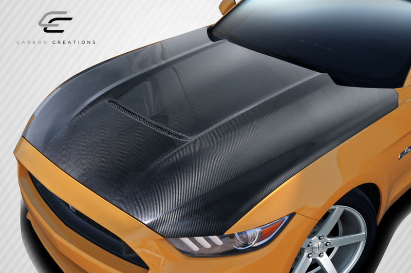 2015-2017 Ford Mustang Carbon Creations GT350 Look Hood - 1 Piece
