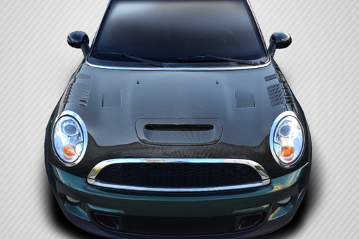 2007-2013 Mini Cooper Hatchback R56 Clubman R55 2009-2015 Cooper convertible R57 2012-2015 Cooper Coupe / Roadster R58 R59 Carbon Creations DriTech Racer Hood - 1 Piece