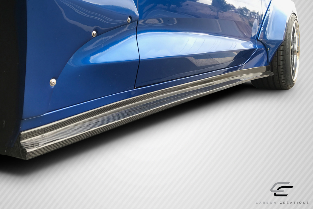 2016-2023 Chevrolet Camaro Carbon Creations Grid Side Splitters - 6 pièces