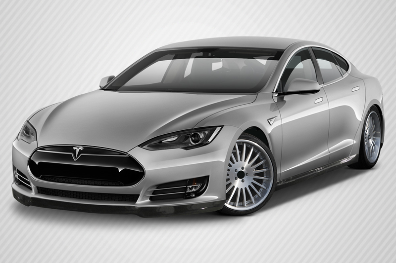 2012-2016.5 Tesla Model S Carbon Creations UTech Kit - 4 Piece - Includes UTech Front Lip Spoiler (113551) UTech Side Skirts (113553) UTech Rear Diffuser (113555)