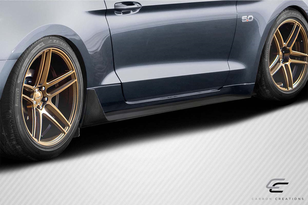 2015-2023 Ford Mustang Carbon Creations Grid V2 Jupes latérales Bas de caisse - 2 pièce(s)