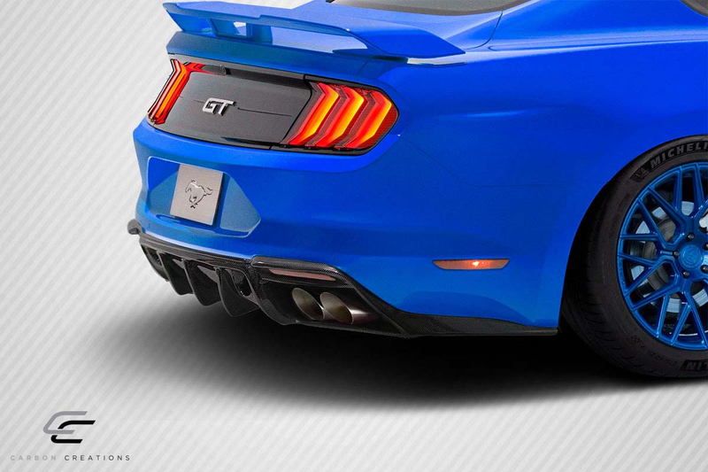 2018-2023 Ford Mustang Carbon Creations Grid Rear Diffuser - 1 Piece (s)