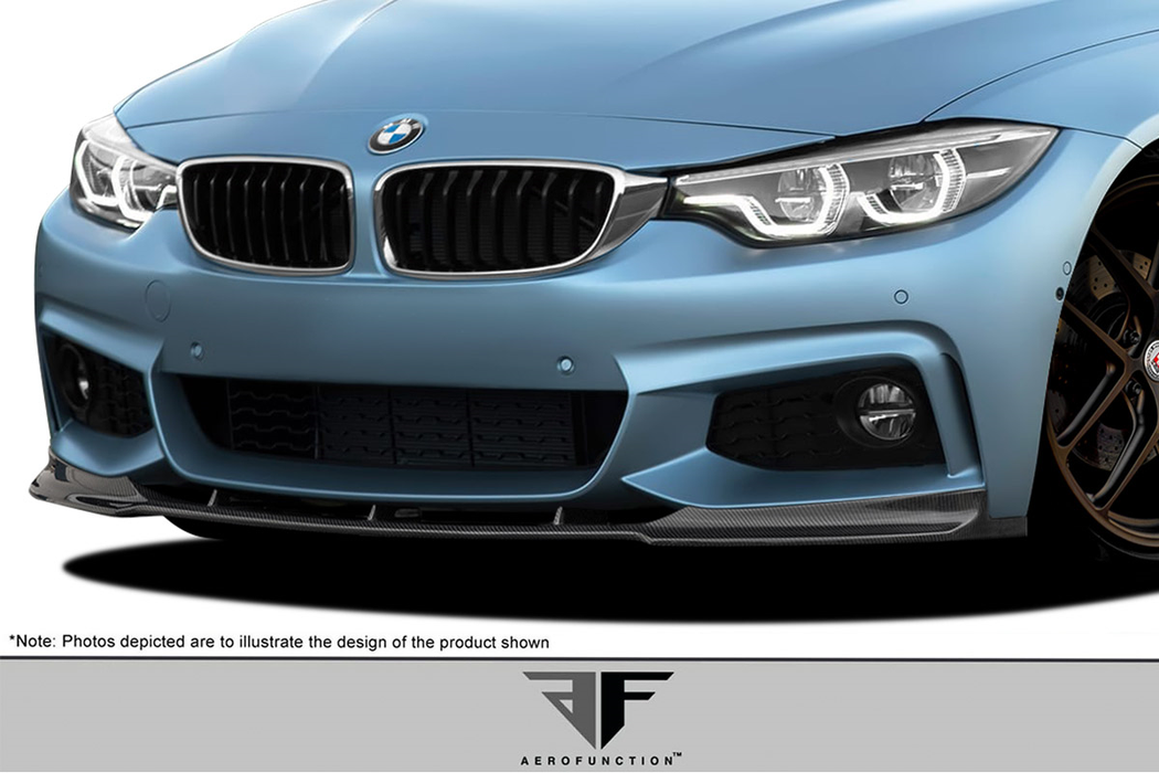 2014-2020 BMW 4 Series M-Sport F32 Carbon AF-1 Front Add On Lip Under Spoiler ( CFP ) - 1 Piece