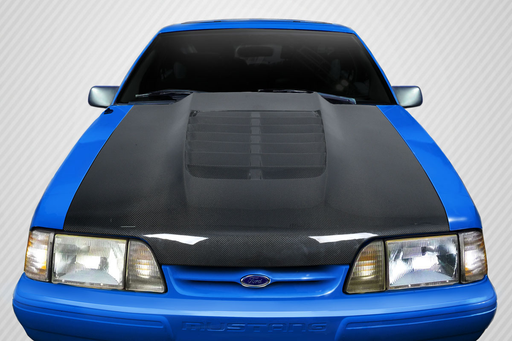 1987-1993 Ford Mustang Carbon Creations GT500 V2 Hood - 1 Piece